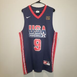 USA Michael Jordan Nike #9 1992 Basketball Olympic Jersey Men's XL Dream Team